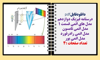 درسنامه فیزیک دوازدهم مدل های اتمی قسمت 1 مدل اتمی تامسون  مدل اتمی رادرفورد  مدل اتمی بور
